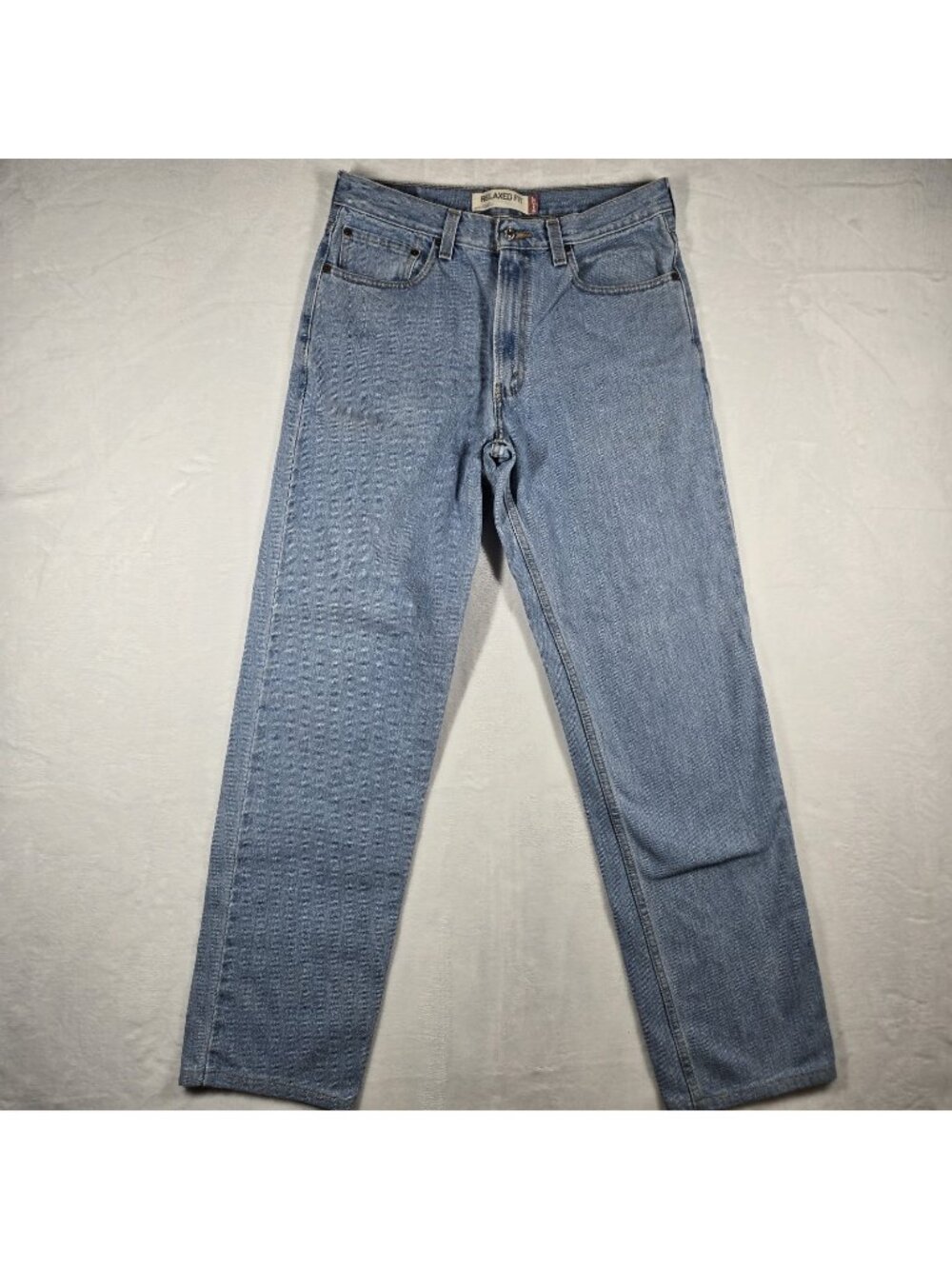 Levis 550 Jeans Men's 33x36 Relaxed-Fit Light Stone-Wash Blue Denim